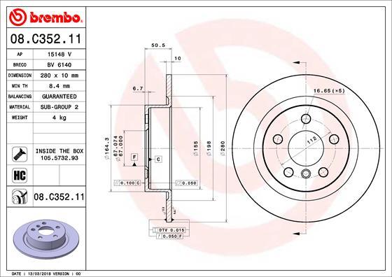 Breco BV 6140 - Спирачен диск vvparts.bg