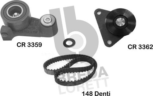 Breda Lorett KCD0401 - Комплект ангренажен ремък vvparts.bg