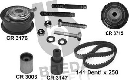 Breda Lorett KCD0598 - Комплект ангренажен ремък vvparts.bg