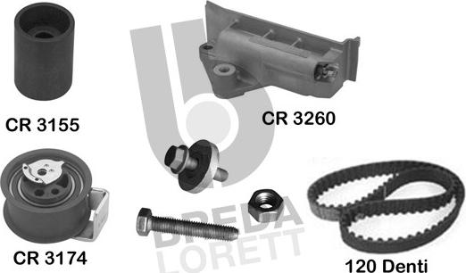 Breda Lorett KCD0618 - Комплект ангренажен ремък vvparts.bg