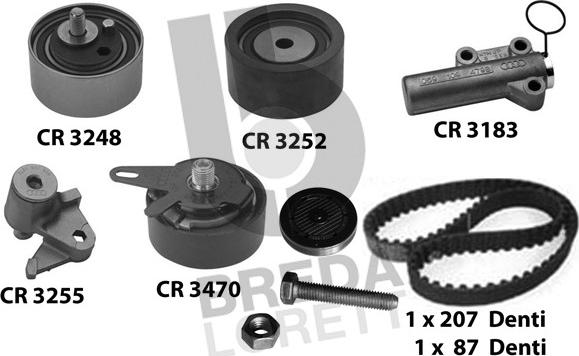 Breda Lorett KCD0634 - Комплект ангренажен ремък vvparts.bg