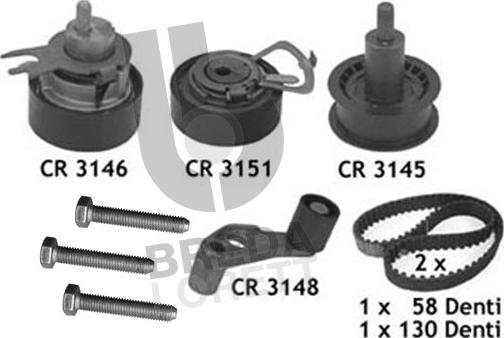 Breda Lorett KCD0289 - Комплект ангренажен ремък vvparts.bg