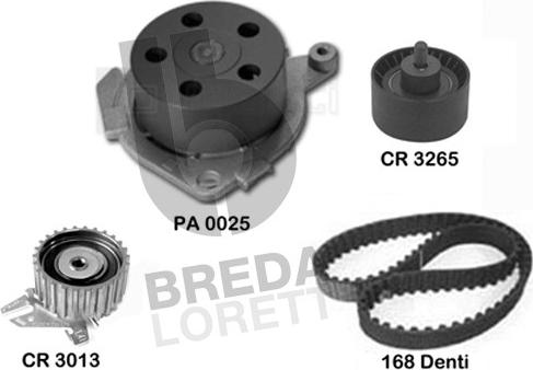 Breda Lorett KPA0590A - Водна помпа+ к-кт ангренажен ремък vvparts.bg