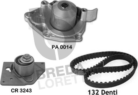 Breda Lorett KPA0597A - Водна помпа+ к-кт ангренажен ремък vvparts.bg