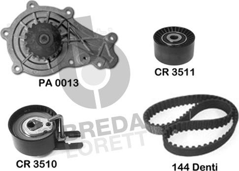 Breda Lorett KPA0571B - Водна помпа+ к-кт ангренажен ремък vvparts.bg