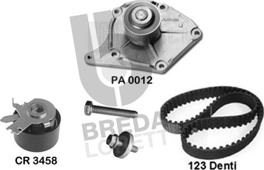 Breda Lorett KPA0578A - Водна помпа+ к-кт ангренажен ремък vvparts.bg