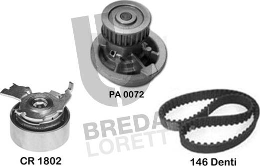 Breda Lorett KPA0643A - Водна помпа+ к-кт ангренажен ремък vvparts.bg