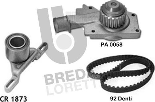 Breda Lorett KPA0638A - Водна помпа+ к-кт ангренажен ремък vvparts.bg