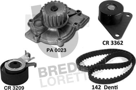 Breda Lorett KPA0671A - Водна помпа+ к-кт ангренажен ремък vvparts.bg