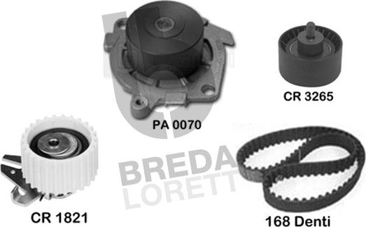 Breda Lorett KPA0096A - Водна помпа+ к-кт ангренажен ремък vvparts.bg