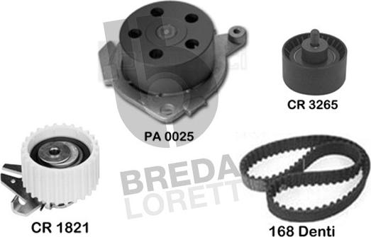 Breda Lorett KPA0096B - Водна помпа+ к-кт ангренажен ремък vvparts.bg