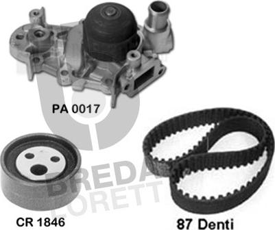 Breda Lorett KPA0058A - Водна помпа+ к-кт ангренажен ремък vvparts.bg