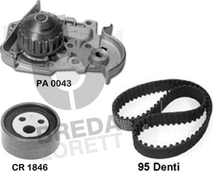 Breda Lorett KPA0057A - Водна помпа+ к-кт ангренажен ремък vvparts.bg