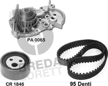 Breda Lorett KPA0057C - Водна помпа+ к-кт ангренажен ремък vvparts.bg