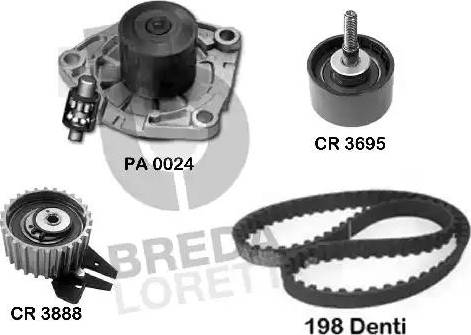 Breda Lorett KPA0009A - Водна помпа+ к-кт ангренажен ремък vvparts.bg