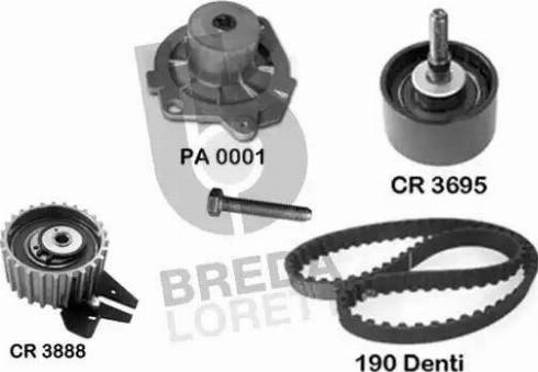 Breda Lorett KPA0006A - Водна помпа+ к-кт ангренажен ремък vvparts.bg