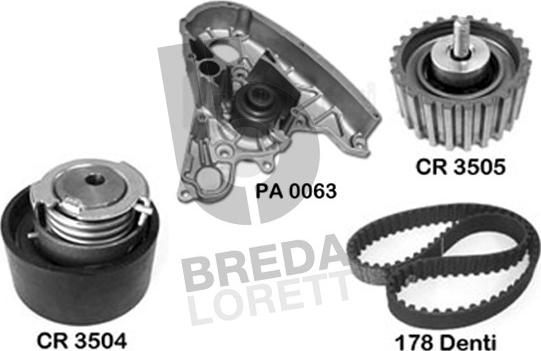 Breda Lorett KPA0017A - Водна помпа+ к-кт ангренажен ремък vvparts.bg