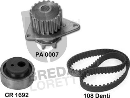 Breda Lorett KPA0109A - Водна помпа+ к-кт ангренажен ремък vvparts.bg