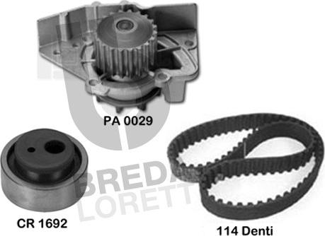 Breda Lorett KPA0103A - Водна помпа+ к-кт ангренажен ремък vvparts.bg