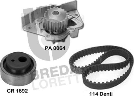 Breda Lorett KPA0103B - Водна помпа+ к-кт ангренажен ремък vvparts.bg