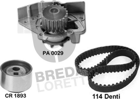 Breda Lorett KPA0122A - Водна помпа+ к-кт ангренажен ремък vvparts.bg