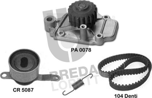 Breda Lorett KPA0176B - Водна помпа+ к-кт ангренажен ремък vvparts.bg