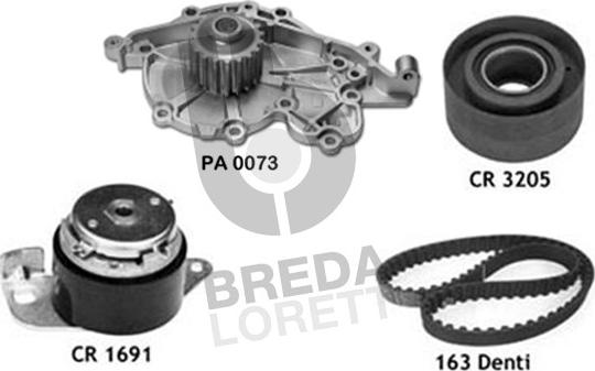 Breda Lorett KPA0398A - Водна помпа+ к-кт ангренажен ремък vvparts.bg