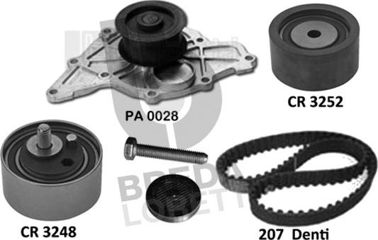 Breda Lorett KPA0794A - Водна помпа+ к-кт ангренажен ремък vvparts.bg