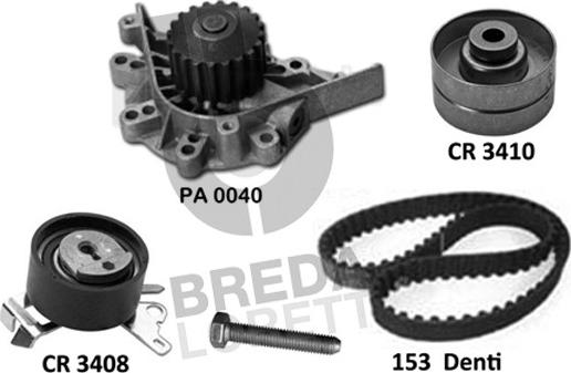 Breda Lorett KPA0788A - Водна помпа+ к-кт ангренажен ремък vvparts.bg