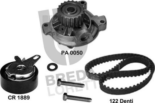Breda Lorett KPA0720A - Водна помпа+ к-кт ангренажен ремък vvparts.bg