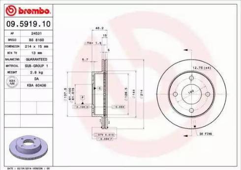 Alpha Brakes HTP-NS-050 - Спирачен диск vvparts.bg