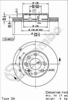 Brembo 09.8635.75 - Спирачен диск vvparts.bg