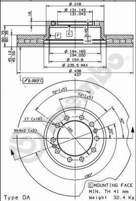 Brembo 09.7870.10 - Спирачен диск vvparts.bg