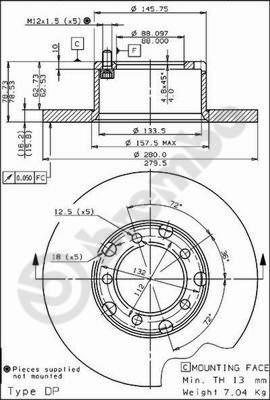 Brembo 08.3959.20 - Спирачен диск vvparts.bg