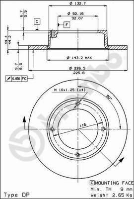 Brembo 08.3282.10 - Спирачен диск vvparts.bg