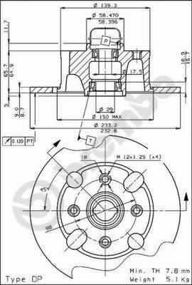 Brembo 08.2163.20 - Спирачен диск vvparts.bg