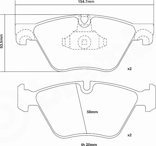 Brembo 07.B314.97 - Комплект накладки за високо натоварване vvparts.bg