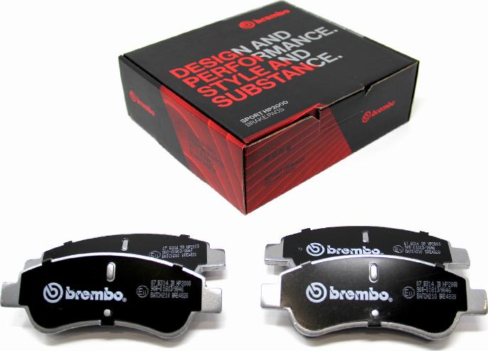 Brembo 07.B314.38 - Комплект накладки за високо натоварване vvparts.bg