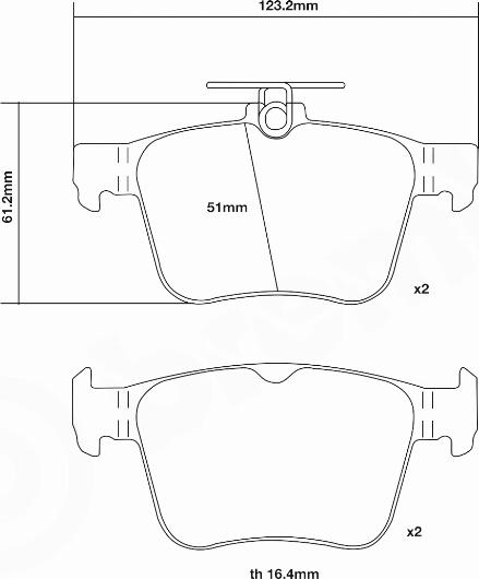 Brembo 07.B315.41 - Комплект накладки за високо натоварване vvparts.bg