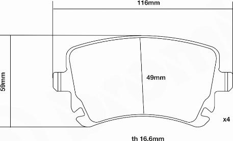 Brembo 07.B315.00 - Комплект накладки за високо натоварване vvparts.bg