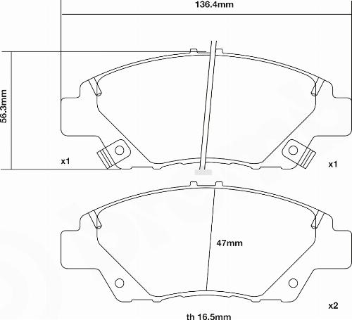 Brembo 07.D435.55 - Комплект накладки за високо натоварване vvparts.bg