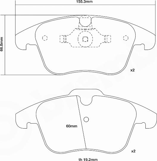 Brembo 07.D435.03 - Комплект накладки за високо натоварване vvparts.bg