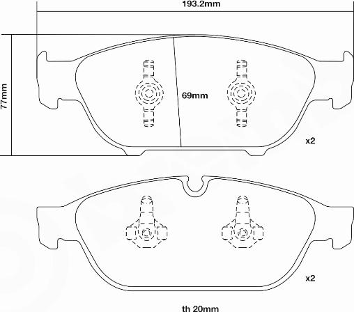 Brembo 07.D435.23 - Комплект накладки за високо натоварване vvparts.bg