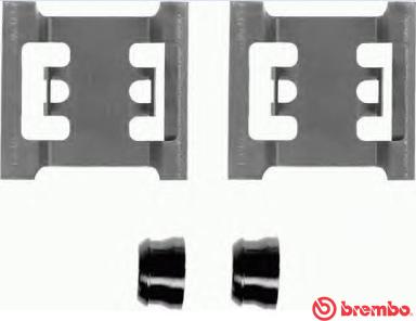 Brembo A 02 254 - Комплект принадлежности, дискови накладки vvparts.bg