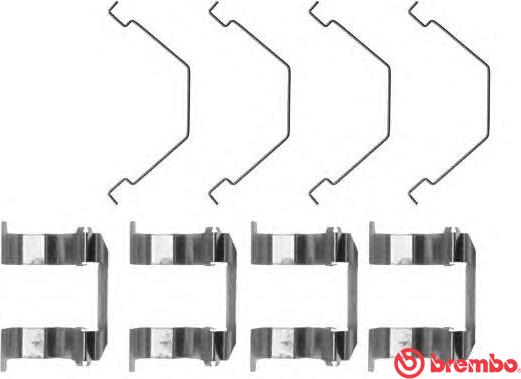 Brembo A 02 266 - Комплект принадлежности, дискови накладки vvparts.bg