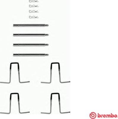 Brembo A 02 277 - Комплект принадлежности, дискови накладки vvparts.bg