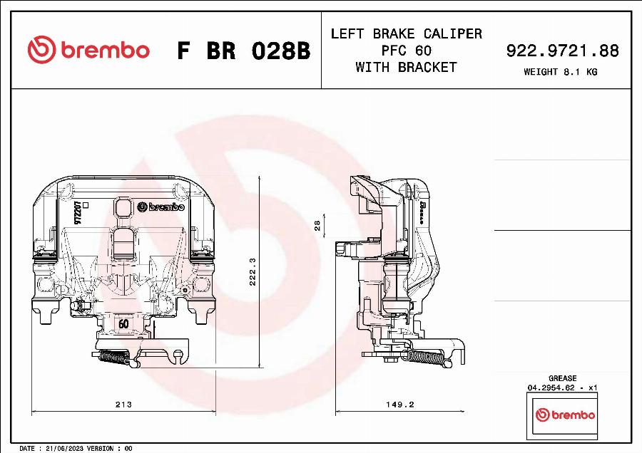 Brembo F BR 028B - Спирачен апарат vvparts.bg