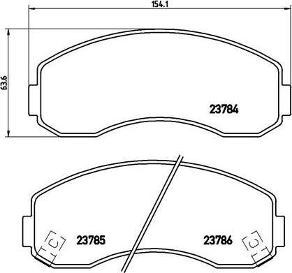 Brembo P 99 003 - Комплект спирачно феродо, дискови спирачки vvparts.bg