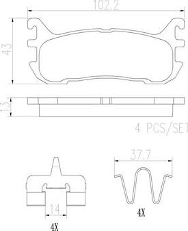 Brembo P49046N - Комплект спирачно феродо, дискови спирачки vvparts.bg