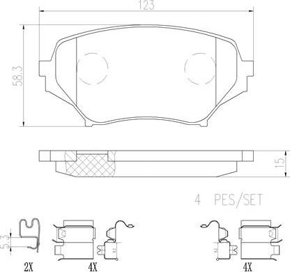 Brembo P49043N - Комплект спирачно феродо, дискови спирачки vvparts.bg